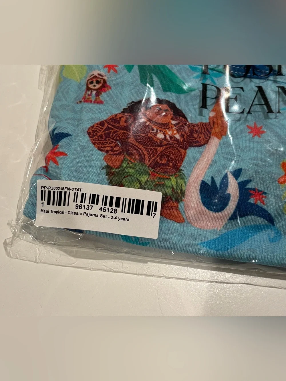 Posh Peanut Moana Maui Tropical 3T-4T Toddler Pajama, Long Sleeve